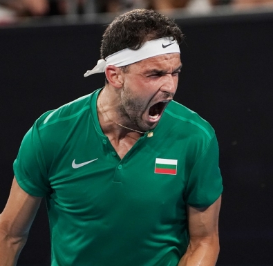 Григор Димитров донесе първа победа за България на ATP Cup, изравнихме резултата срещу Великобритания